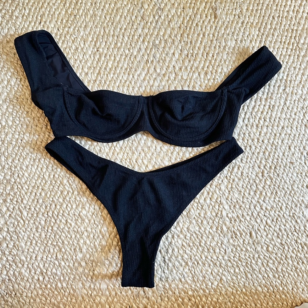 Tropic of C Black Swim Suit Bikini